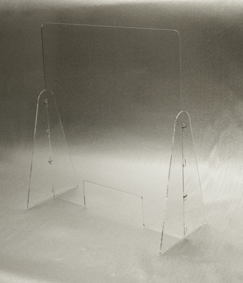barriera di protezione in plexiglass trasparente